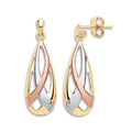 Y W & R/G Teardrop Earrings