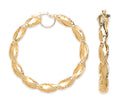 YG 49mm Twisted Hollow Hoop Earrings