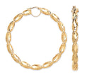 YG 61mm Twisted Hollow Hoop Earrings