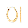 Y/G Ribbed Hoop Earrings