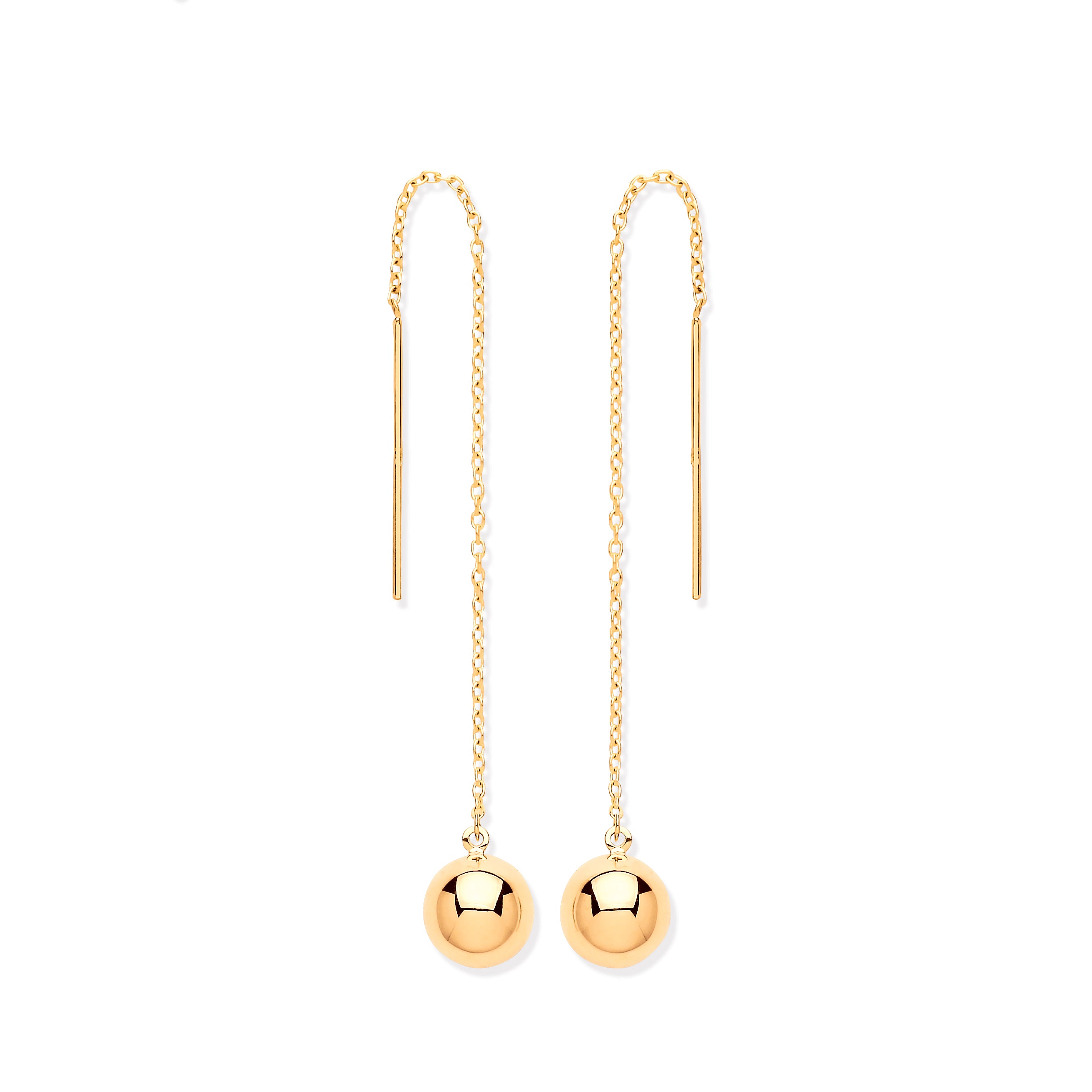 Y/G Ball Chain Threader Earrings