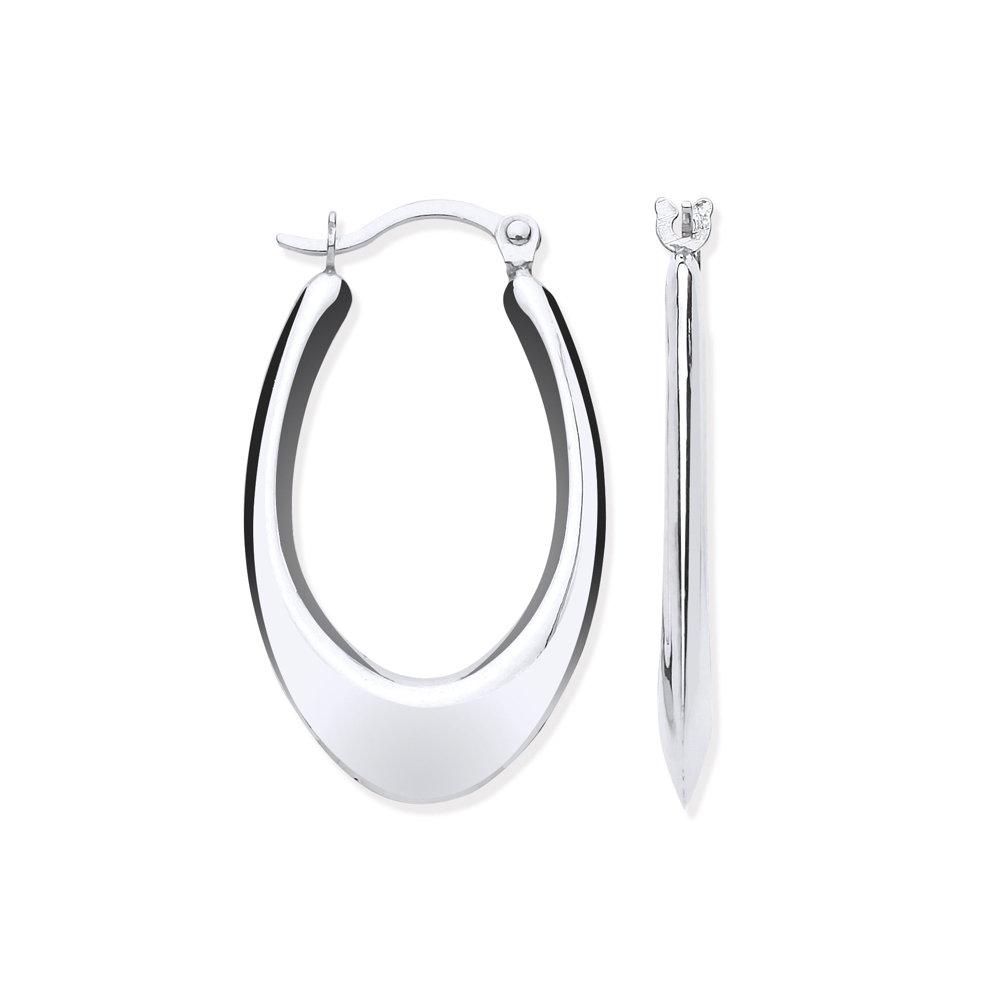 W/G Hollow Plain Tube Earrings