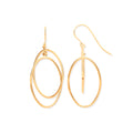 Y/G Entwined Open Oval Drop Earrings