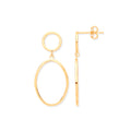 Y/G Circle & Oval Open Drop Earrings