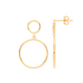 Y/G Circles Open Drop Earrings