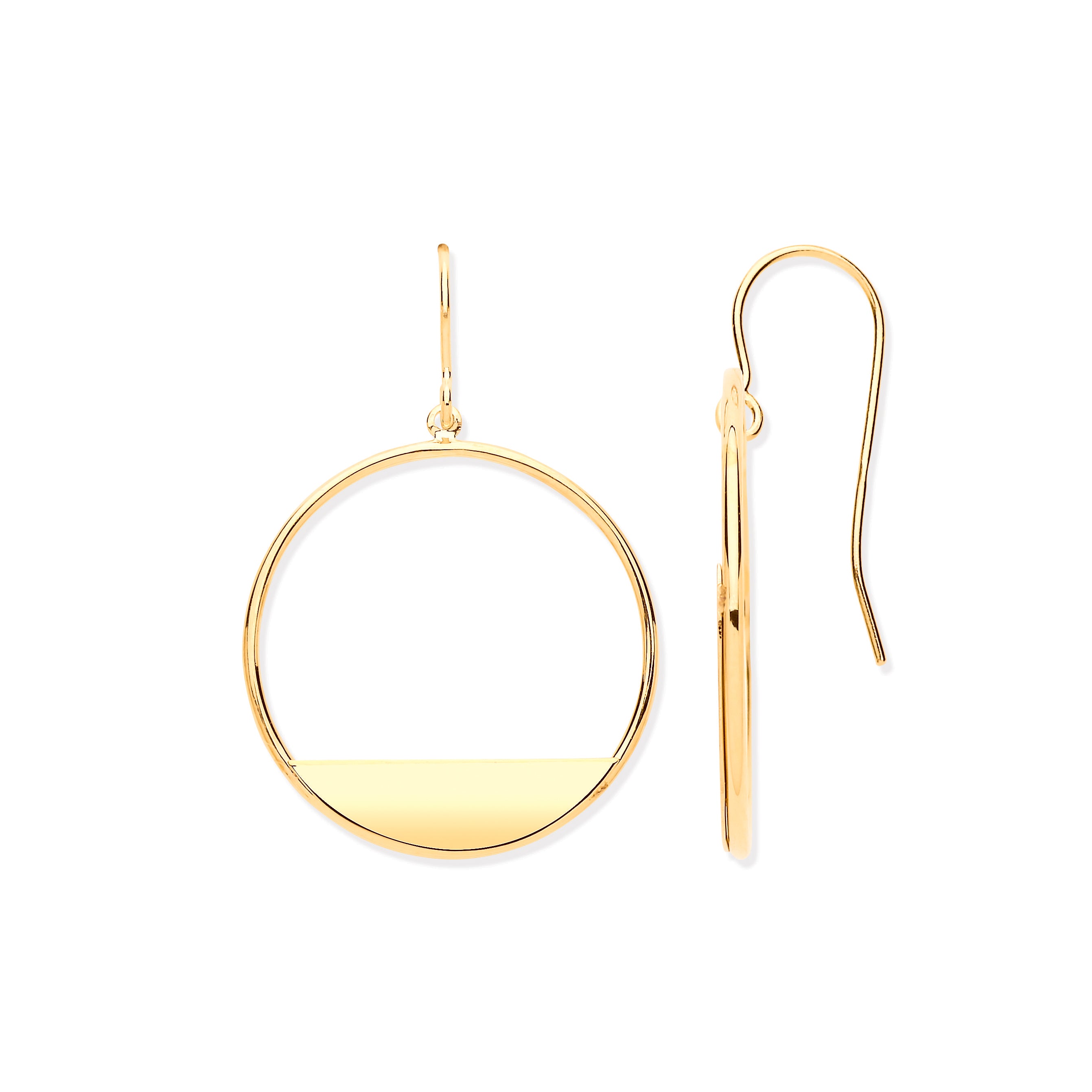 Y/G Circles Open Drop Earrings