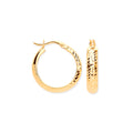 Y/G 19mm Half DC Half Plain Hoop Earrings
