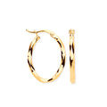 Y/G Faceted OVAL Hoop Earrings