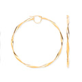 YG 65mm Hollow Twist Hoop Earrings