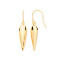 Y/G Elongated Drop, Fish Hook Earrings