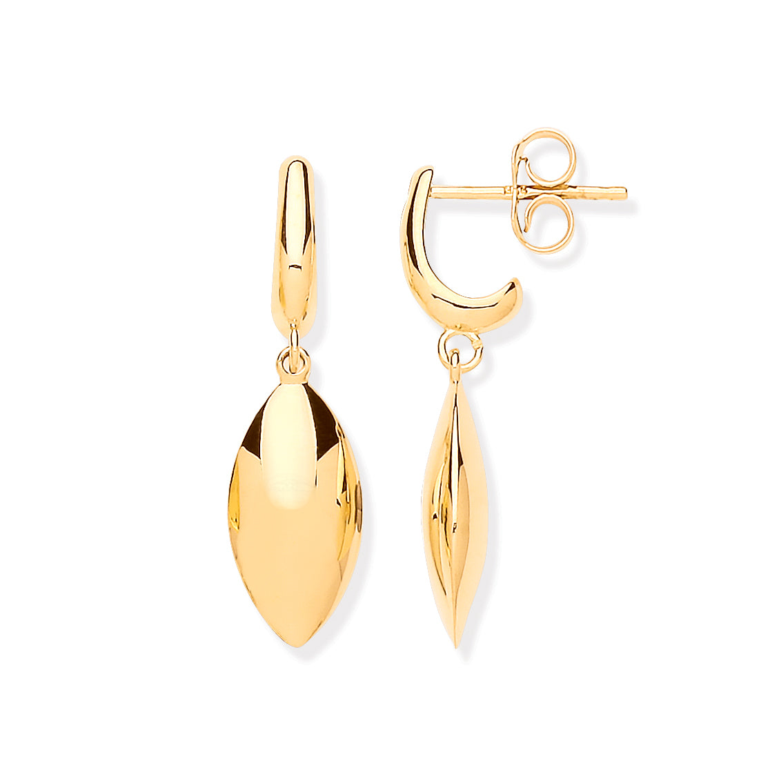 Y/G Hollow Marquise Shape Drop Earrings