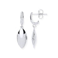 W/G Hollow Marquise Shape Drop Earrings