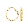 Y/G Coffee Bean 20mm Hoop Earrings