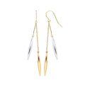Y & WG Icicle Shaped Hollow Drop Earrings