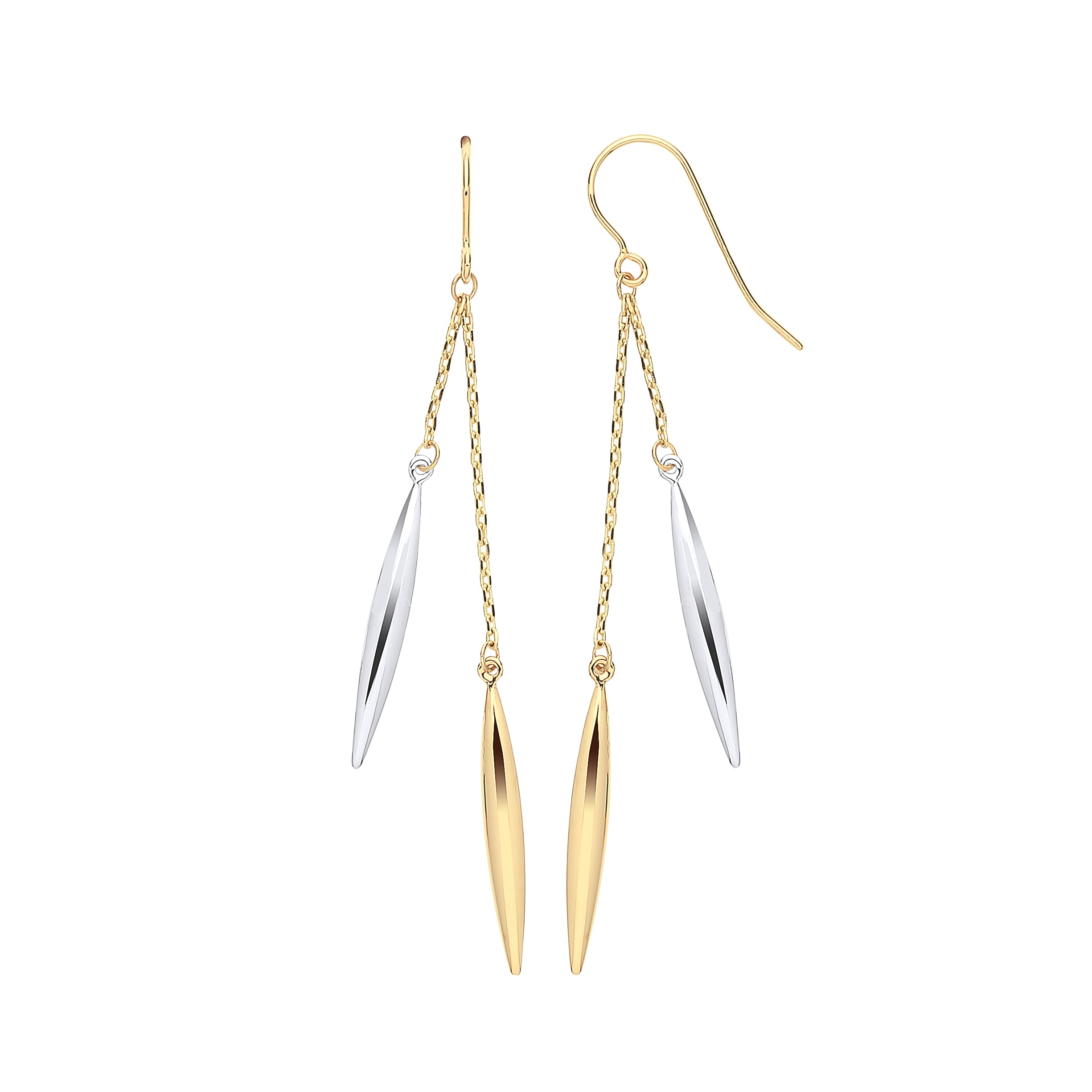 Y & WG Icicle Shaped Hollow Drop Earrings