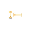 Y/G Rd Brilliant CZ Ear Cartilage Stud
