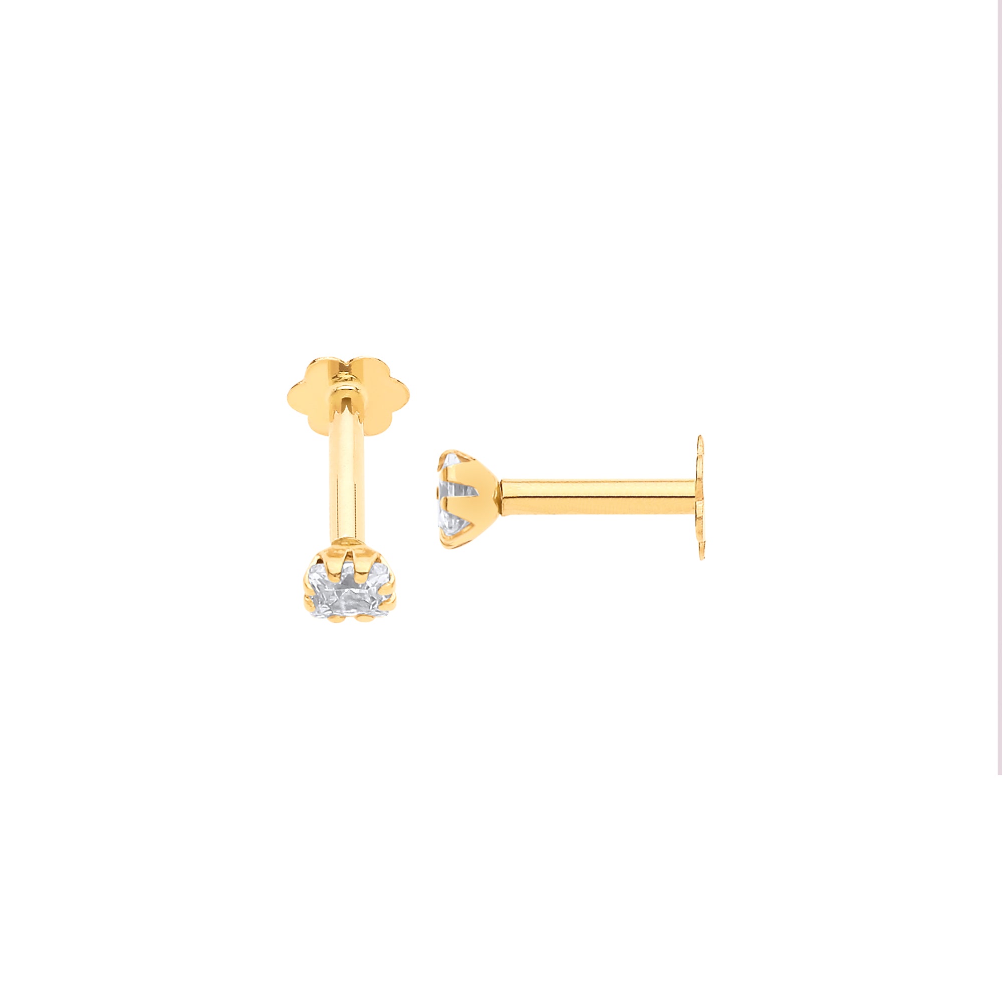 Y/G P/C CZ Ear Cartilage Stud