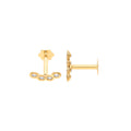 9ct Y/G CZs Ear Cartilage Stud