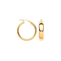 Y/G 25mm Court Shape Tube Hoop Earrings