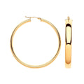 Y/G 46mm Court Shape Tube Hoop Earrings