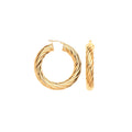Y/G 43mm Chunky Twist Hoop Earrings