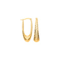 Y/G D/C Elongated Hoop Earrings