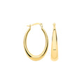 Y/G Plain Elongated Oval Hoop Earrings