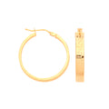 Y/G Greek Key 23mm Hoop Earrings