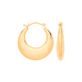 Y/G Curved Creole Hollow Hoop Earrings