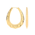 Y/G D/C Oval 55mm Long, Large Creoles