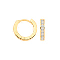Y/G Channel set CZs Small Huggies