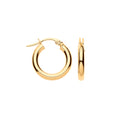 Y/G 15mm Plain Tube Hoop Earrings