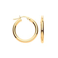 Y/G 20mm Plain Tube Hoop Earrings