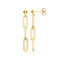 Y/G Paper Clip Plain Drop Earrings