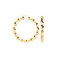 Y/G Twisted Greek Key 50mm Hoop Earrings