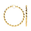 Y/G Twisted Greek Key 75mm Hoop Earrings