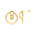 Y/G Half Hoop with Circle Drop Earrings