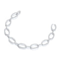 Micro Pave Oval Links 282 Cz Bracelet