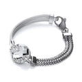 Ruthenium and Silver Mesh Bracelet