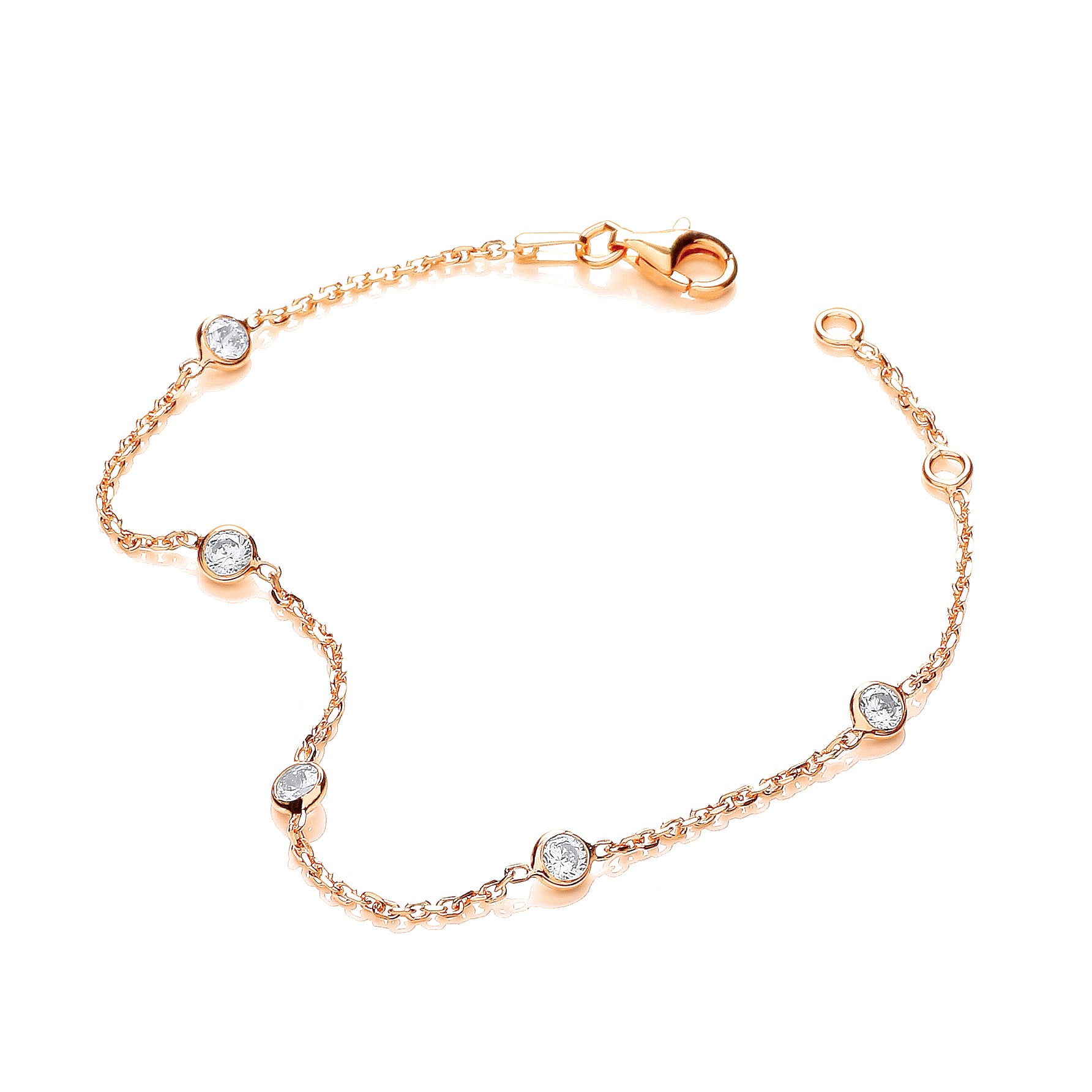 Gold Coated Rubover 5 Czs Bracelet