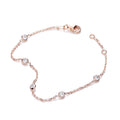 Rose Coated Rubover 5 Czs Bracelet