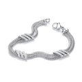 Double Row 3 Strings of Czs Bracelet