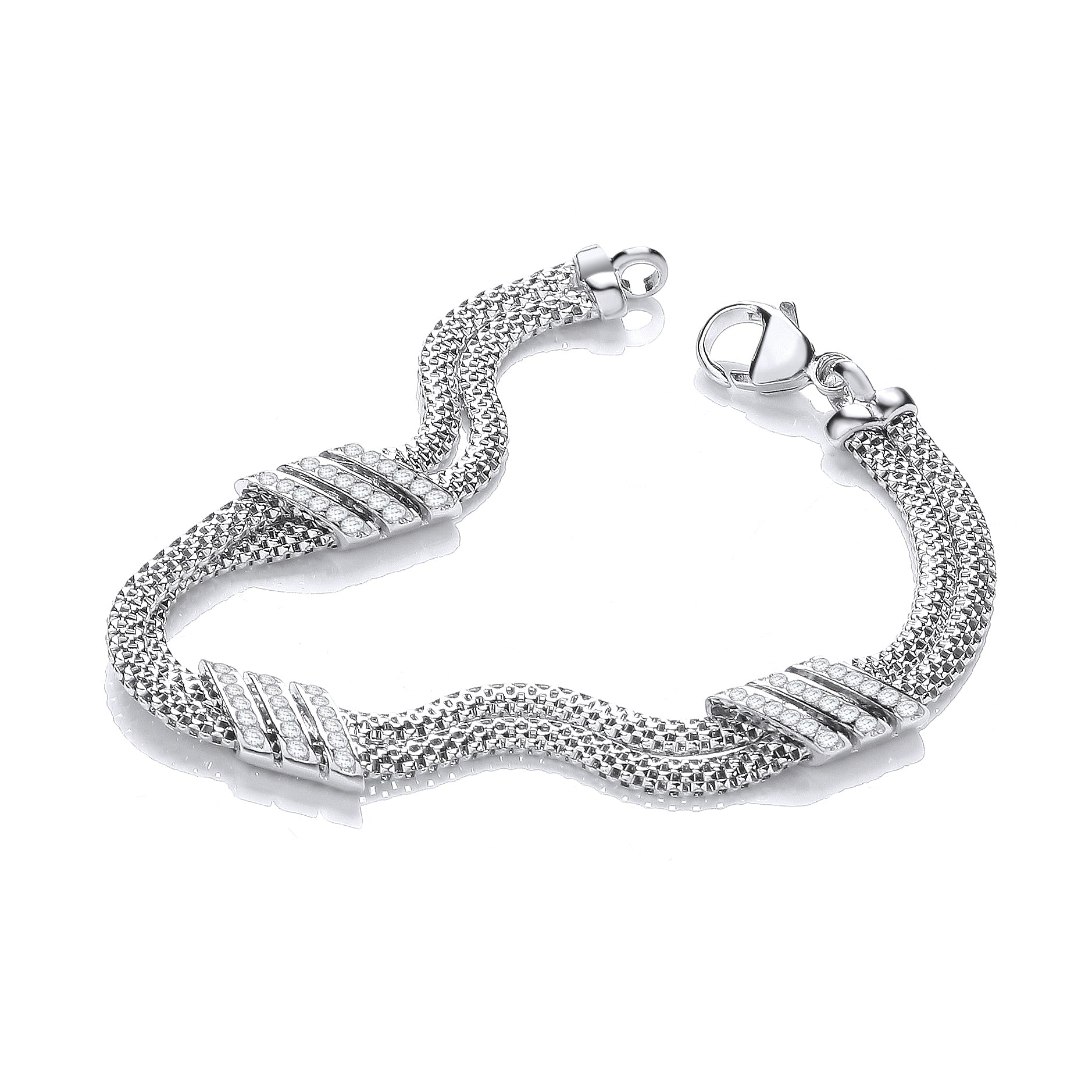 Double Row 3 Strings of Czs Bracelet