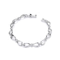 Infinity Style and Rubover CZ Silver Ladies Bracelet
