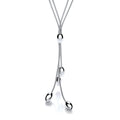Two Row Mesh Oval Beads 18 Inch Necklace