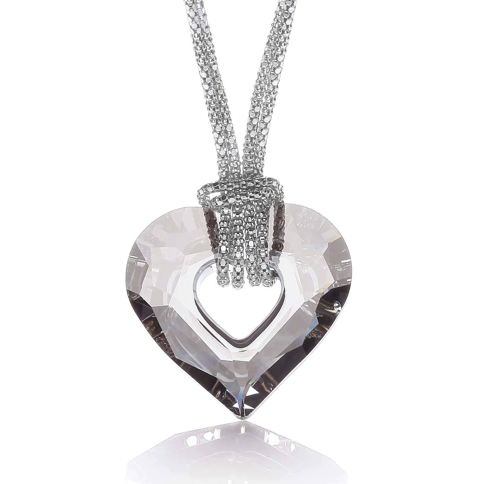 Crystal Heart Fancy Chain 17 Inch