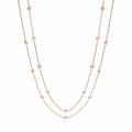 Gold Coated Rubover 23 Czs Necklace 38 Inch