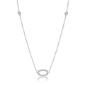 Silver Diamond by the Yard Cz Style 36 Inch Necklace