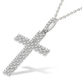 Micro Pave Multi Row CZ Cross with Chain