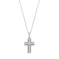 Beaded CZ Cross with Chain